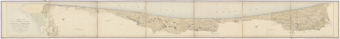 Duinkaart vanaf de Maas tot aan Zandvoort, 1828
