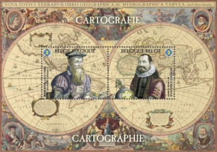 Mercator en Hondius op postzegels