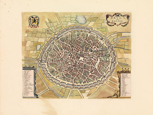 Kaart van Brugge