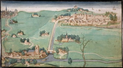 Kaart van de drie Schieën, 1512 Kaart van de drie Schieën, 1512