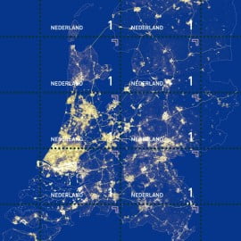 Kaarten op postzegels: Nederland Verlichting