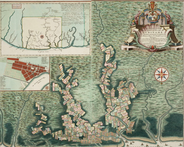 Algemene kaart van de Colonie of Provintie van Suriname, 2e helft 18e eeuw