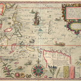 Specerijen op de kaart van Petrus Plancius