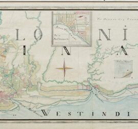 Kaart van Suriname uit 1830 nu digitaal beschikbaar